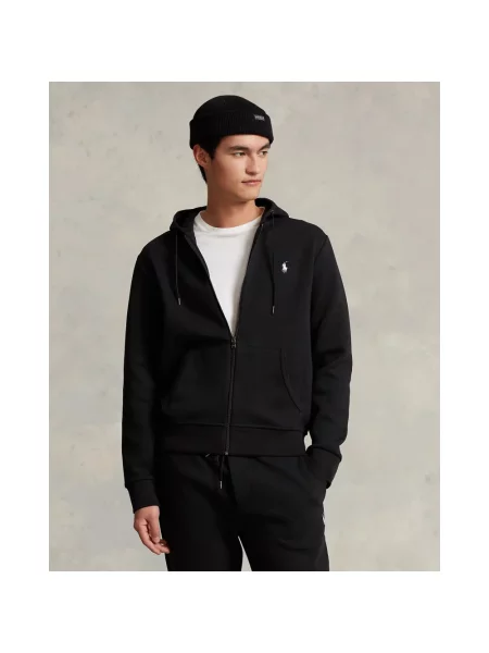 Bluza z kapturem Ralph Lauren Logo Full Zip S szara