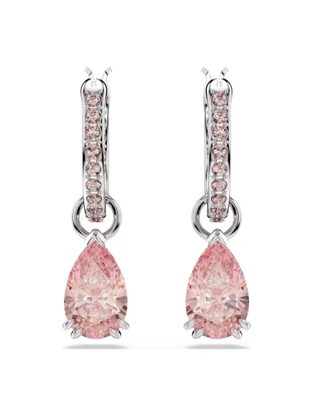 Kolczyki Swarovski różowe