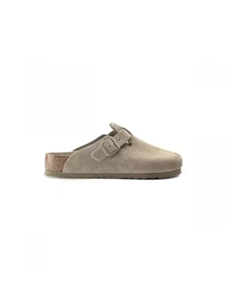 Kožené pantofle Birkenstock béžové