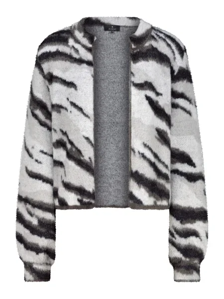 Monari Pletena jopa svetlo siva / črna bela