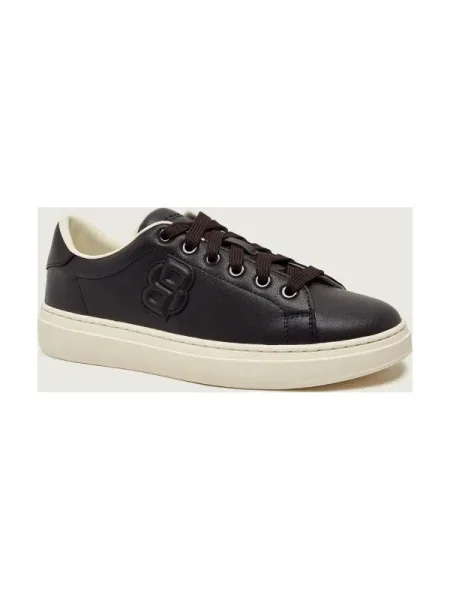 BOSS BLACK Teniși din piele Kieran_Tenn_alemBB negru