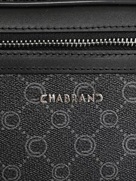 Chabrand Kabelka Chabrand Body-Bag Toile Enduite Cuir Noir' černá