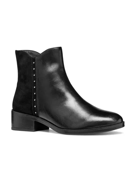 Geox botine pentru femei din piele D CAMEXIA negru