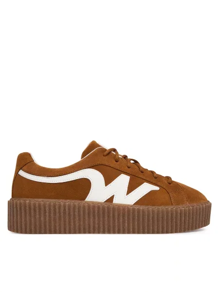 Weekend MaxMara Sneakers WKAAGILE | piele întoarsă maro