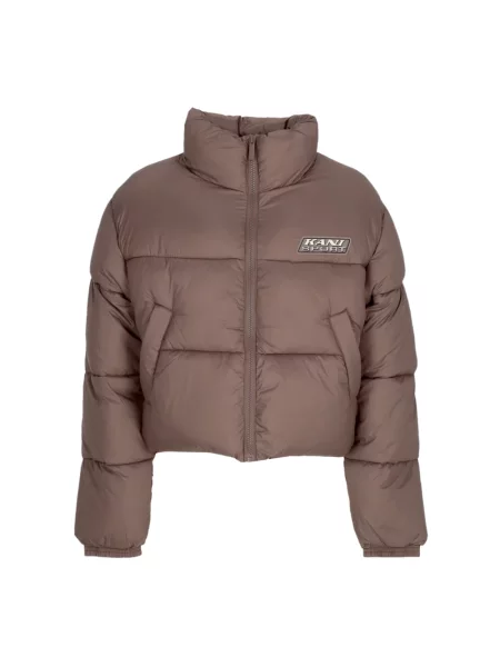 Kurtka puchowa Karl Kani o krotszym kroju brązowa