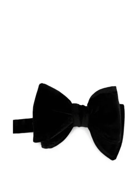 Cravată Tom Ford cu funde de catifea negru