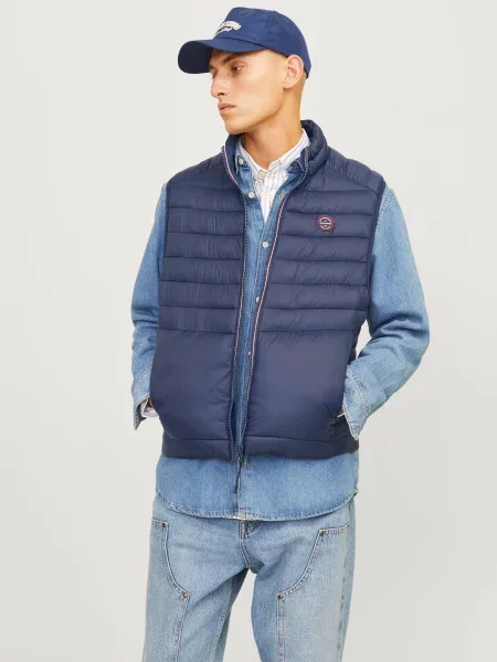 Утеплений жилет JACK & JONES SPRINT BODYWARMER COLLAR темно-синій синій