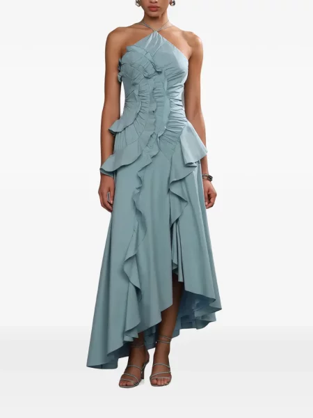 Rochie Amur cu volane asimetrică albastru