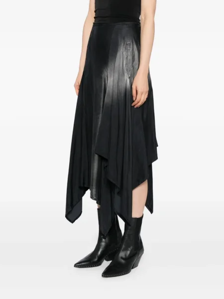 Fustă Yohji Yamamoto asimetrică gri