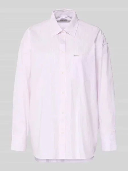 Guess Jeans koszula relaxed z kołnierzykiem klasycznym różowy