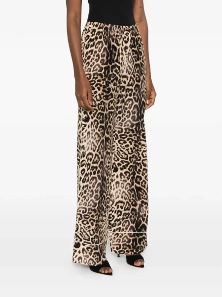 Pantaloni Ermanno Scervino cu imagine cu model leopard maro