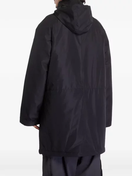 Palton Urban Classics cu glugă negru