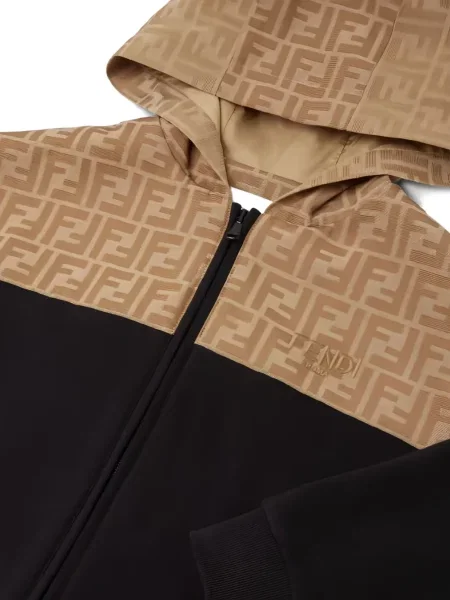 Bluza z kapturem dziecięca Fendi czarna