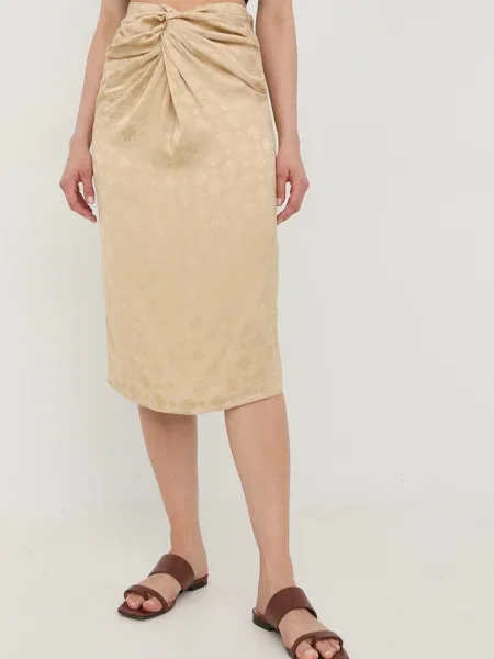 Herskind spódnica midi prosta beżowy