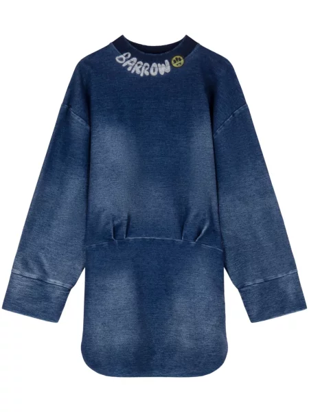 Sukienka jeansowa Barrow z nadrukiem garniturowa niebieska