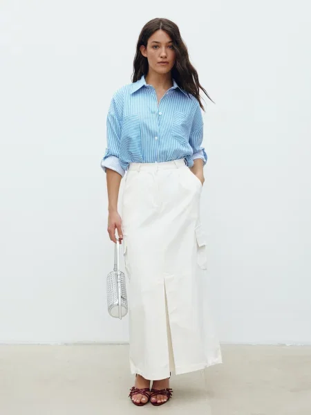 RicaMare Джинсова спідниця білий