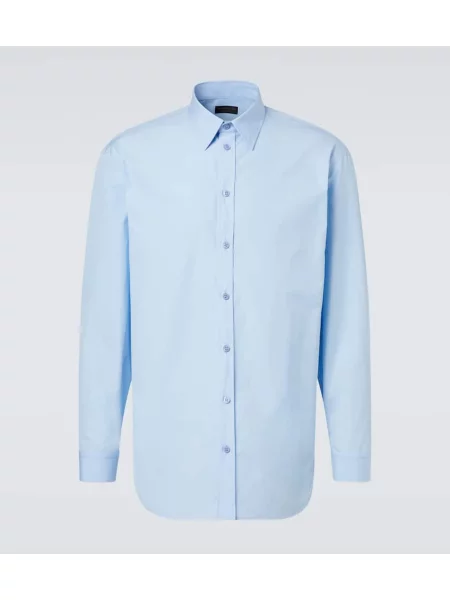 Srajca Balenciaga poplin modra