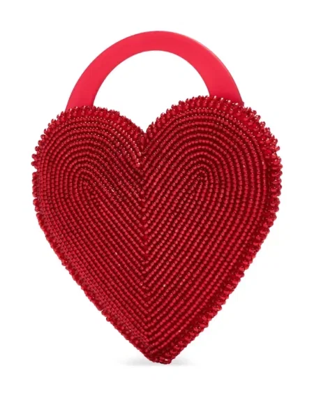 Чанта тип портмоне Vanina със сърца мъниста червено