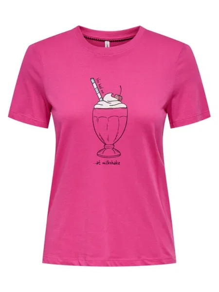 ONLY Tricou Fun Life roz