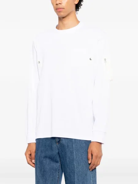 Lung tricou Sacai alb