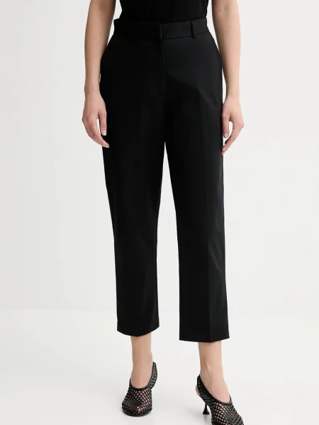 Calvin Klein spodnie proste high waist czarny