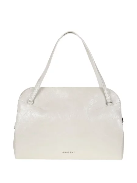 Kožna shopper torbica Orciani bijela