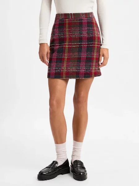 Marie Lund spódnica mini Kobiety Sztuczne włókno w kratkę 36 czarny