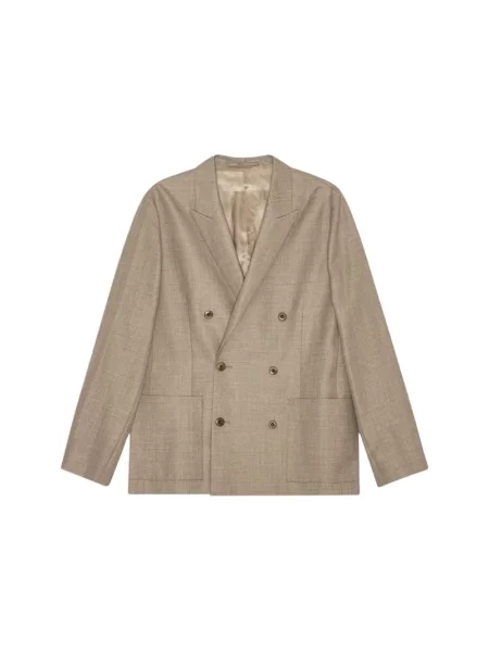 Marynarka Nn07 wełniana beżowa