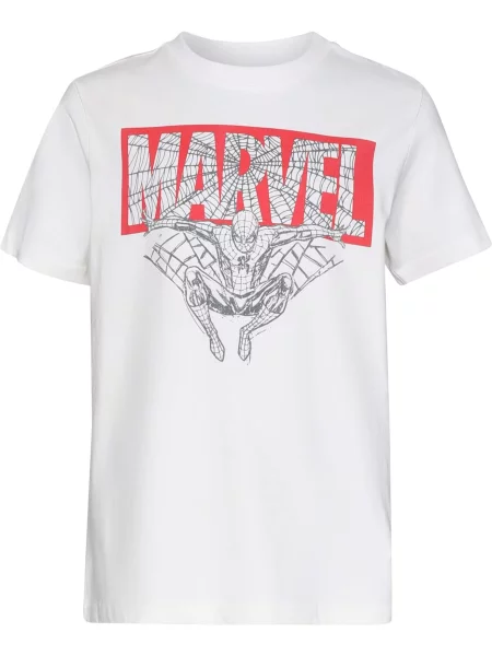 Mister Tee Tričko Spiderman Marvel červená / černá bílá