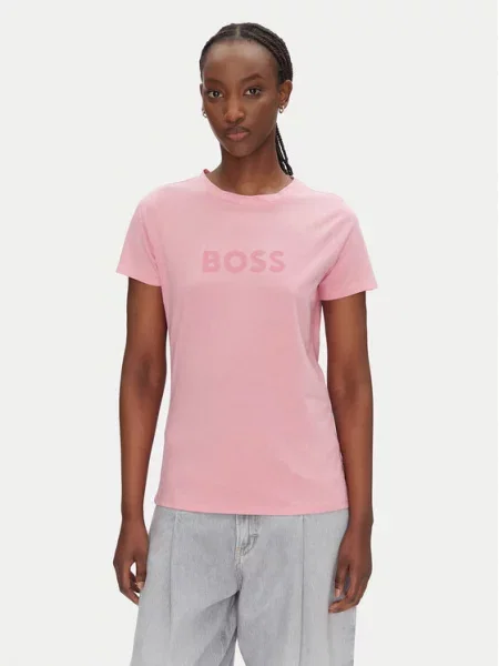 BOSS Marškinėliai rožinė