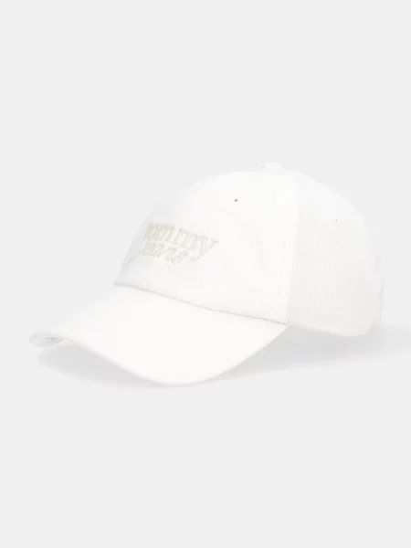 Tommy Jeans Manšestrová kšiltovka béžová