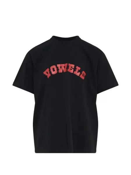 Raštuotas marškinėliai Vowels juoda