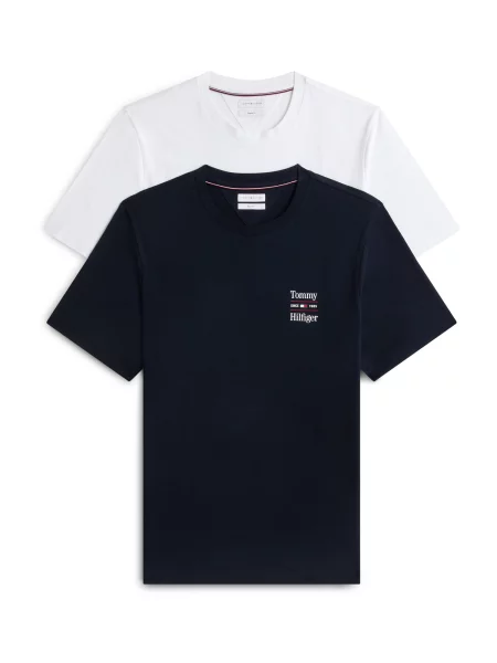TOMMY HILFIGER Tricou bleumarin alb