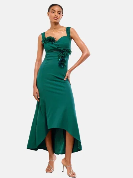 Lipsy Rochie de seară smarald verde