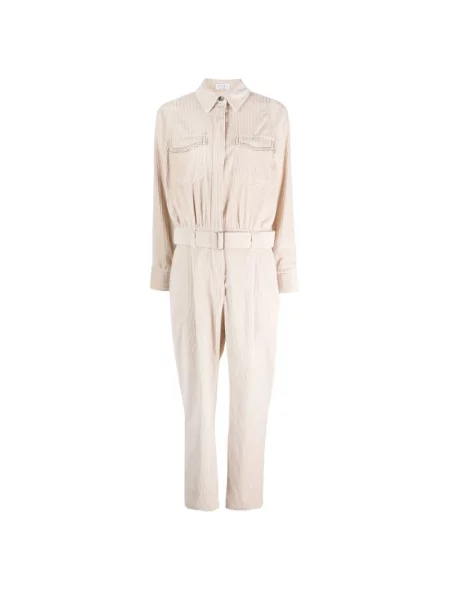 Kombinezon Brunello Cucinelli sztruksowy beżowy