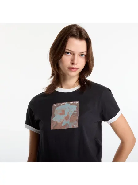 Тениска Vans Places I Wish To Go Ringer SS Tee Black S черно