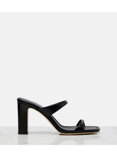 Papuci tip mules Jimmy Choo din piele negru