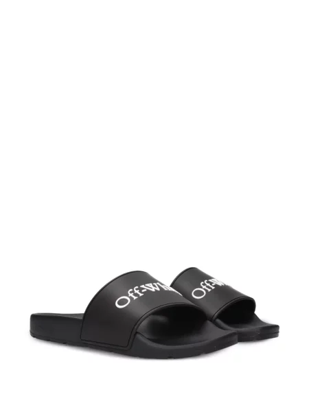 Сандали Off-white с принт бяло