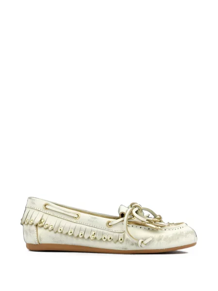 Pantofi loafer Bibi Lou cu franjuri alb