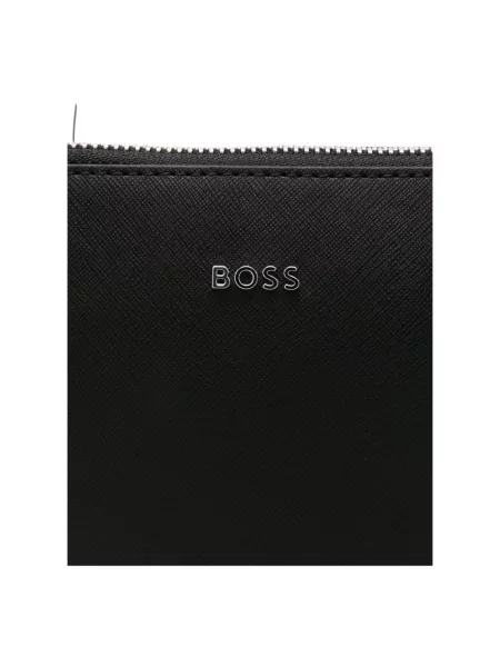Torba crossbody Boss skórzana czarna