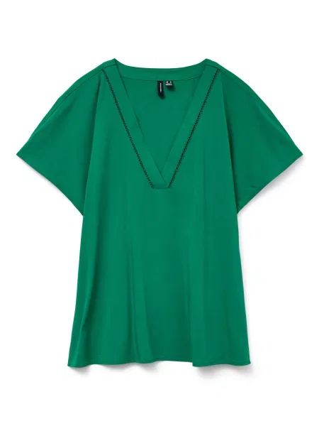 VERO MODA Blúzka VMBELLA tmavozelená zelená