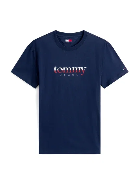 Tommy Jeans Tricou bleumarin / roșu alb
