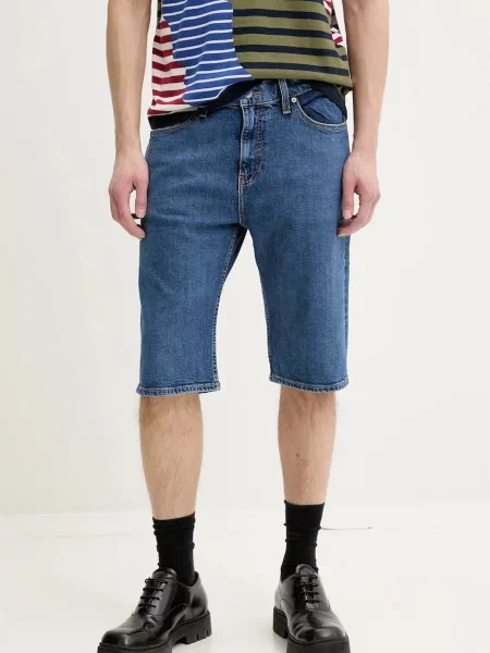 Džínové šortky Tommy Jeans tmavomodrá