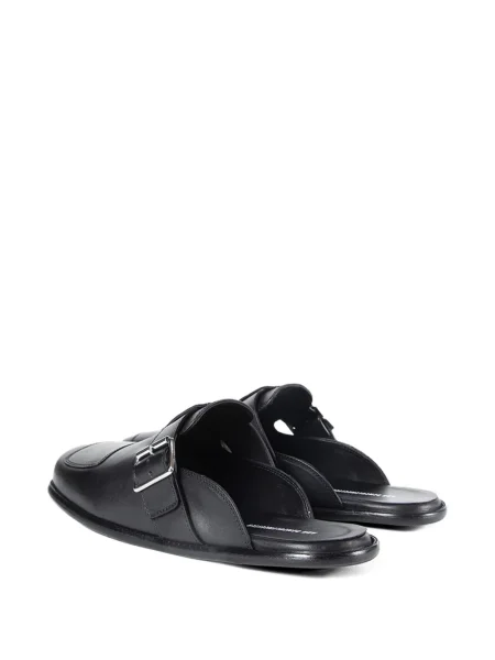 Sandale Ann Demeulemeester din piele cu cataramă negru
