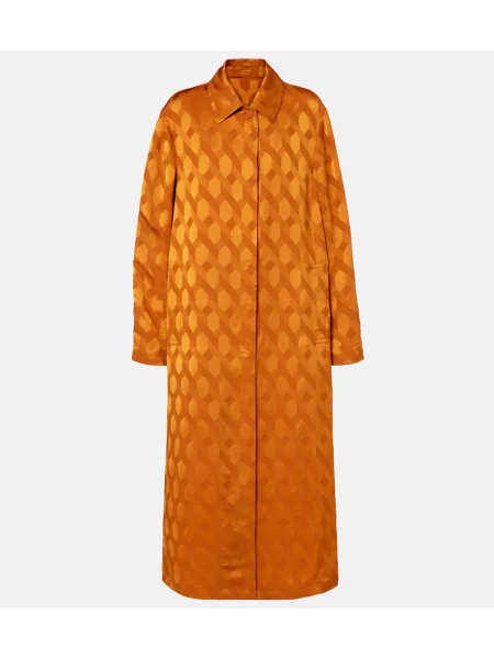 Palton Dries Van Noten cu imagine portocaliu