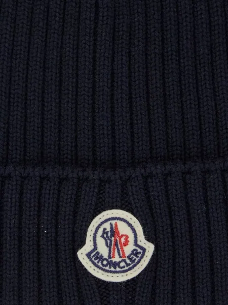 Czapka dziecięca Moncler Enfant niebieska