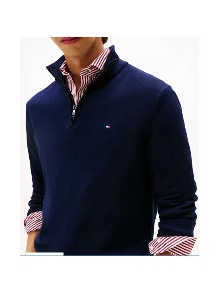 Kašmírový svetr Tommy Hilfiger modrý