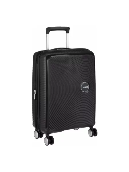 Lniana walizka American Tourister czarna