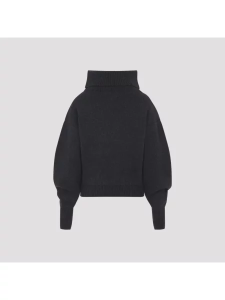 Sweter Jacquemus z kaszmiru szary
