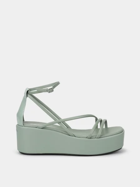 Calvin Klein Wedge Sandal 30 Lth Босоніжки Оливковий Шкіра